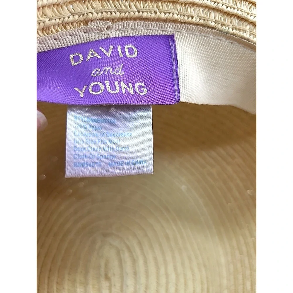 David And‎ Young Women's Straw Panama Pink Band Hat, One Size